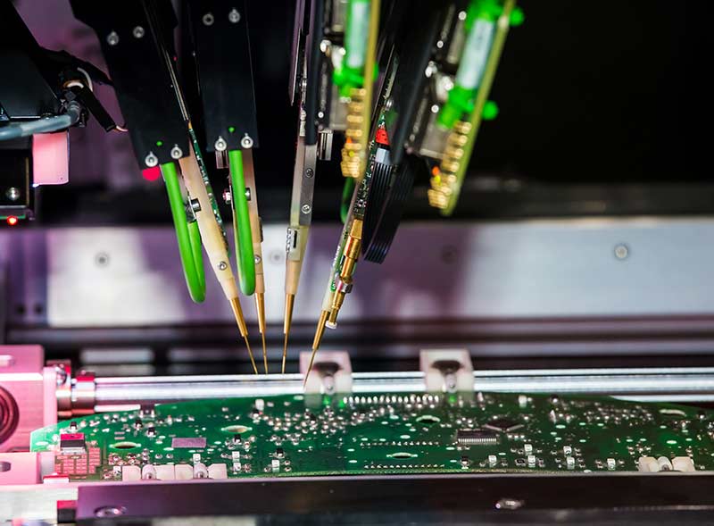 The high-volume production demands on an automatic testing machine for semiconductors, MEMS, and electronic boards required a compact, robust motion control solution